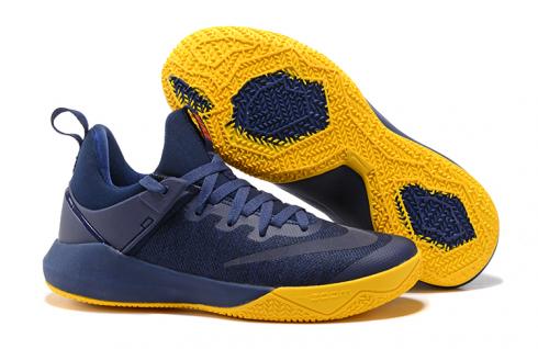 Nike Zoom Shift Men Basketball Shoes Deep Blue Yellow 897653
