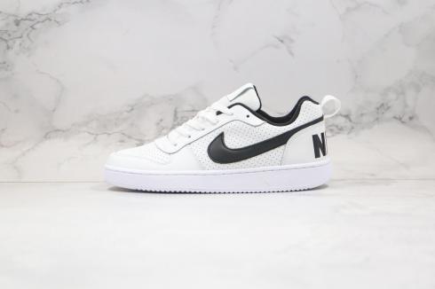 Nike Court Borough Low Youth Shoes White Black 839985-101