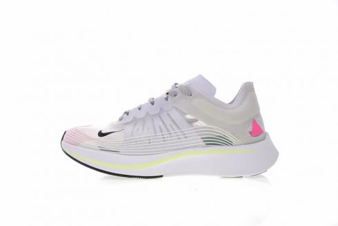 Nike Lab Zoom Fly SP Swoosh Pinwheel Light Gray White Pink Yellow AA3172-106