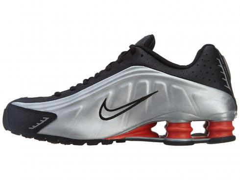 Nike Shox R4 Sports Shoes Black Silver Orange 104265-065