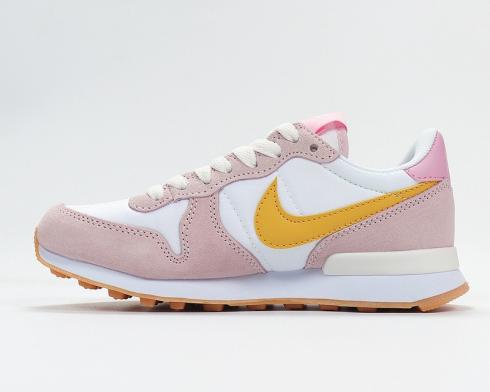 Nike Womens Internationalist Beige Pink White Brown Running Shoes 828407-200