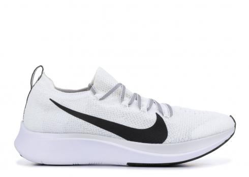 Nike Zoom Fly Flyknit Womens Running Shoes White Black AR4562-101
