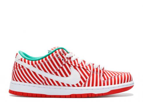 Nike SB Dunk Low Candy Cane Challenge White Green Stadium Red 313170-613