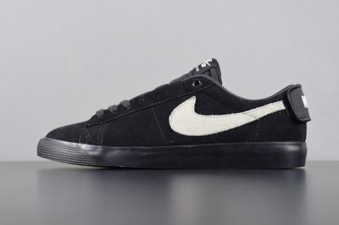 Nike SB Blazer Low GT in Black Features Removable Velcro Patches 943849-010