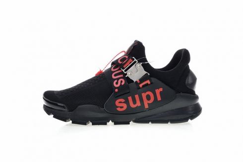 Supreme x Nike Sock Dart Black Red Lifestyle Shoe 819686-028