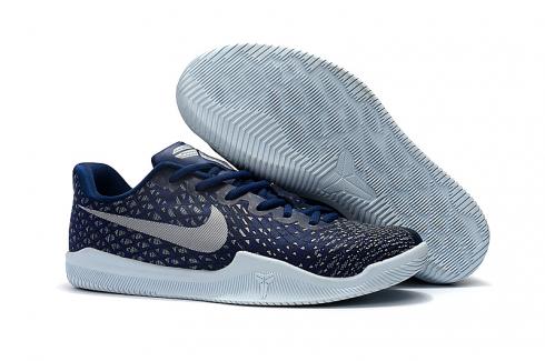 Nike Kobe Mentality 3 Men Shoes Sneaker Basketball Gridding Navy Blue White
