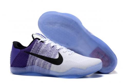 Nike Kobe XI 11 Elite Low White Bright Purple Black Men Basketball Shoes 822675
