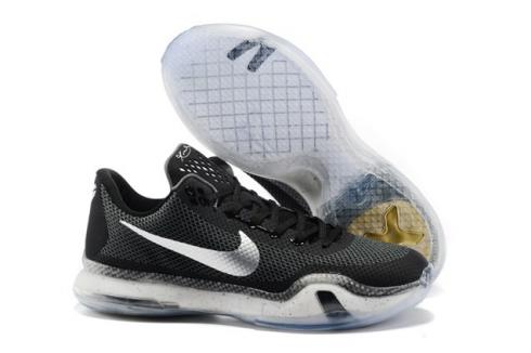 Nike Zoom Kobe X 10 Low Men Basketball Shoes Black Silver 745334