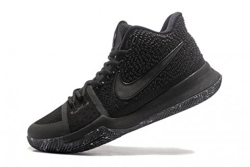 Latest Nike Kyrie 3 Triple Black Marble Mens Basketball Shoes 852396 005