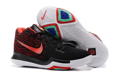 Nike Zoom Kyrie III 3 Flyknit black red Men Basketball Shoes