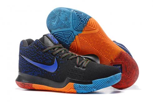 Nike Zoom Kyrie III 3 Flyknit black sapphire blue Men Basketball Shoes