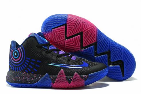 Nike Zoom Kyrie 4 Men Basketball Shoes Black Colored Blue New
