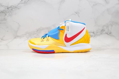 Nike Zoom Kyrie 6 Yellow Summite White Blue Basketball Shoes BQ4631-700