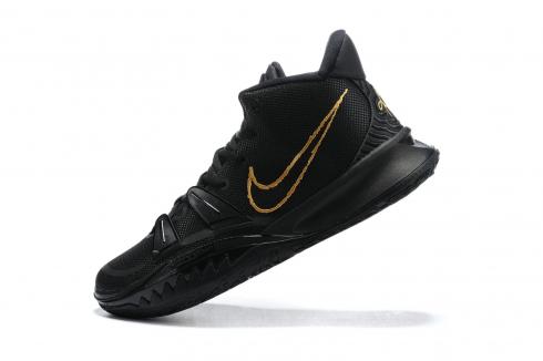 Newest Coming Nike Kyrie 7 VII Pre Heat EP Black Gold Basketball Shoes CQ9327-008