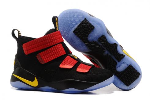 Nike Zoom LeBron Soldier XI 11 Men Basketball Shoes Black Red Yellow 897645