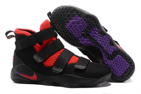 Nike Zoom Lebron Soldier XI 11 Black Red Purple 897644-012