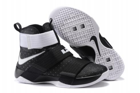 Nike Lebron Soldier 10 EP X Men White Black Silver Basketball Shoes Men 844380-001
