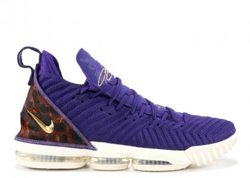 Nike Lebron Xvi King Court Purple Gold Metallic AO2588-500