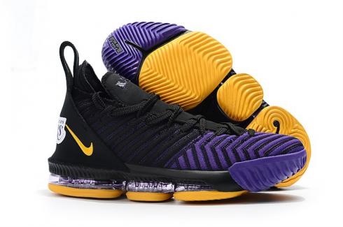 Nike LeBron 16 LBJ16 Lakers Black Purple Yellow AO2595