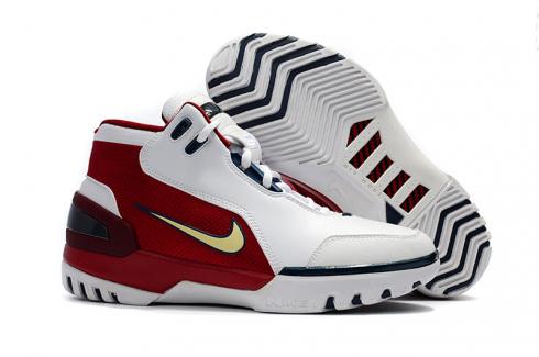 Nike Zoom Lebron I 1 white red blue Men Basketball Shoes