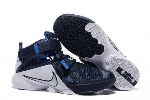 Nike Zoom Soldier 9 IX Dark Blue White Men Basketball Sneakers Shoes 749417-048