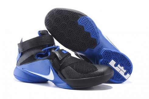 Nike Zoom Soldier 9 IX EP Black Blue Men Basketball Sneakers Shoes 749490-014