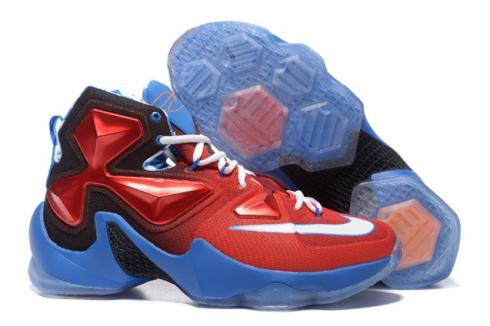 red and blue lebrons