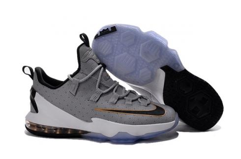 Nike Lebron XIII Low EP 13 James Men Basketball Sneakers Shoes Wolf Grey Black Gold 831926