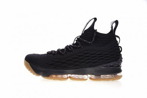 Nike Lebron 15 Triple Black Gum Casual Sneakers 897648-300