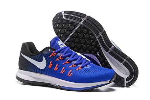 Nike Air Zoom Pegasus 33 Running Racer Blue White Navy Blue Glow Red Sneakers Shoes 831352-401