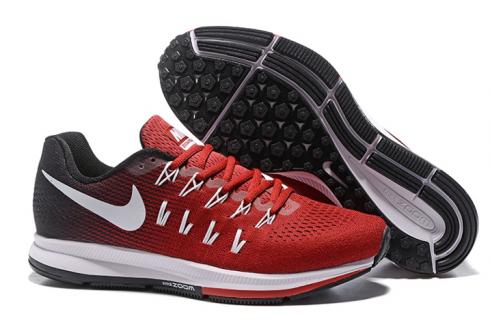 Nike Zoom Pegasus 33 Flywire Mesh Red Black White Running Shoes 831352-601