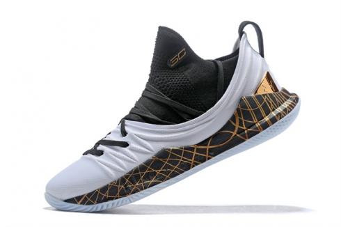UA Curry 5 Under Armour Curry 5 Black White Gold 3020657-010