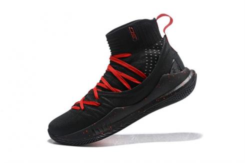 UA Curry 5 Under Armour Curry 5 High Black Red 3020677-006