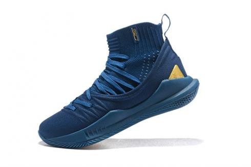 UA Curry 5 Under Armour Curry 5 High Blue Gold 3020677-405