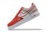 Nike Air Force 1'07 Red White Grey Running Shoes Womens AJ7747-200