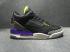 Nike Air Jordan III 3 Black Crack Gray Yellow Purple Men Basketball Shoes Leather