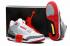 Nike Air Jordan III Retro 3 Men Shoes Grey White Red 136064