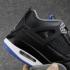 Nike Air Jordan IV 4 Retro Black Cement Grey blue Men Shoes
