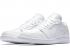 Air Jordan 1 Retro Low Pure Platinum White Mens Basketball Shoes 553558-109