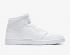 Air Jordan 1 Mid Triple White Basketball Shoes 554724-130
