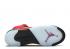 Air Jordan 5 Retro Gs Raging Bull 2021 White Black Varsity Red 440888-600