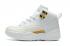 Nike Air Jordan XII 12 Kid Children Shoes White All Gold