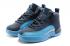 Nike Air Jordan XII 12 Retro Kids Children Shoes Dark Blue Royal Blue White 130690