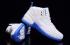 Nike Air Jordan 12 XII Retro White University Blue Melo Men Shoes 136001 142