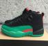 Nike Air Jordan XII 12 Black Green Red Men Basketball Shoes