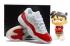 Nike Air Jordan Retro 11 XI Low Cherry White Varsity Red Men Shoes 528895 102