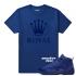 Match Jordan 12 Blue Suede Royal Blue T-shirt