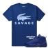Match Jordan 12 Blue Suede Savage Blue T-shirt