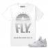 Match Air Jordan 4 Pure Money FLY White T shirt