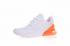 Nike Air Max 270 All White Orange Total Athletic Shoes AH8050-118